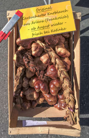Katinkas Gewürzoase, geräucherter Knoblauch aus Arleux, Neuruppin, Brandenburg Katinkas Gewürzoase, geräucherter Knoblauch aus Arleux, Neuruppin, Brandenburg