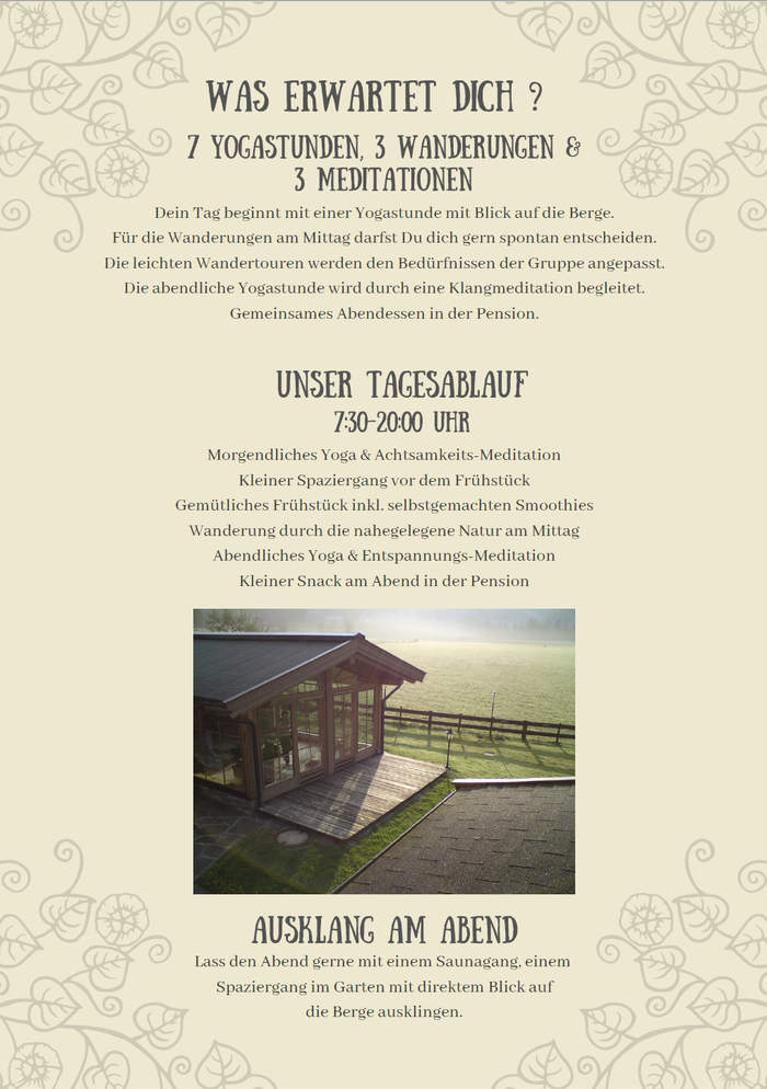 Yoga Wandern Meditation mit Yasmin Dietl aus Brandenburg Yoga Wandern Meditation mit Yasmin Dietl aus Brandenburg
